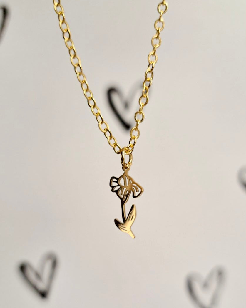 Birth Month Flower Necklace