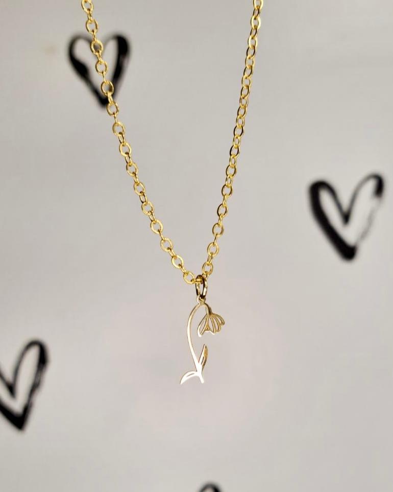 Birth Month Flower Necklace