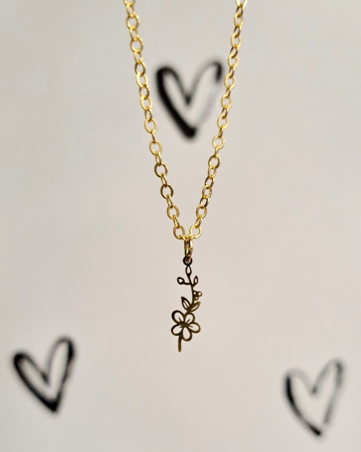 Birth Month Flower Necklace