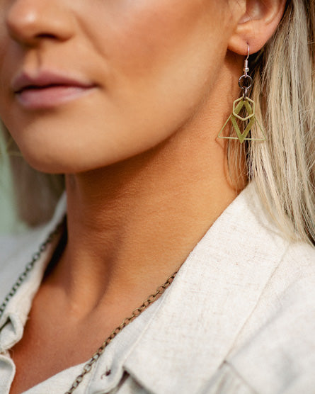 Raw Brass Earrings