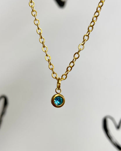 Gold Birthstone Necklace