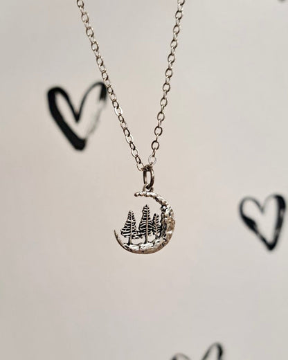 Moon + Trees Necklace