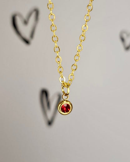 Gold Birthstone Necklace