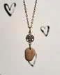 River Stone + Silver Charm Necklace