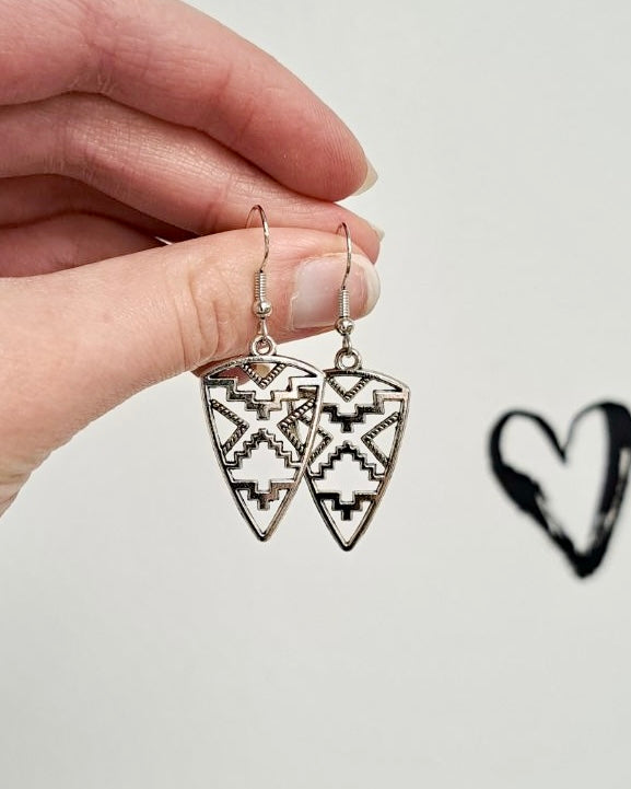 Aztec Triangle Earrings