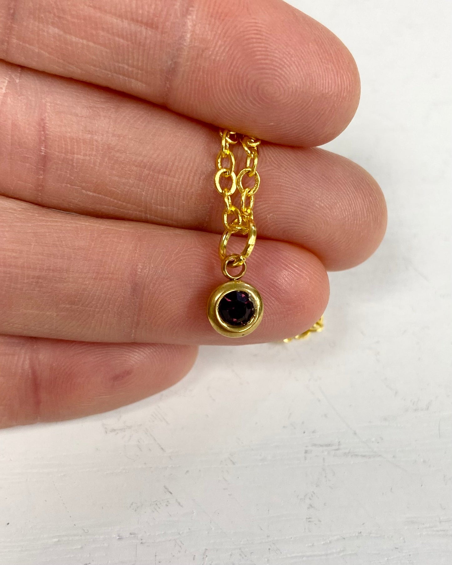 Gold Birthstone Necklace