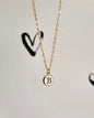 White Initial + Gold Necklace