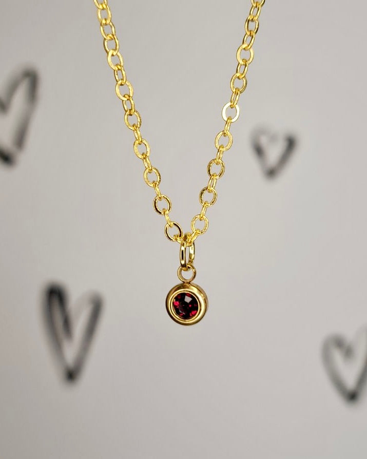 Gold Birthstone Necklace