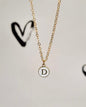 White Initial + Gold Necklace