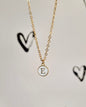 White Initial + Gold Necklace