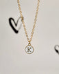 White Initial + Gold Necklace