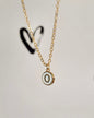 White Initial + Gold Necklace