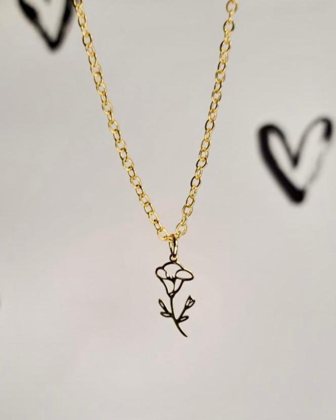 Birth Month Flower Necklace