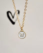 White Initial + Gold Necklace