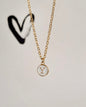 White Initial + Gold Necklace