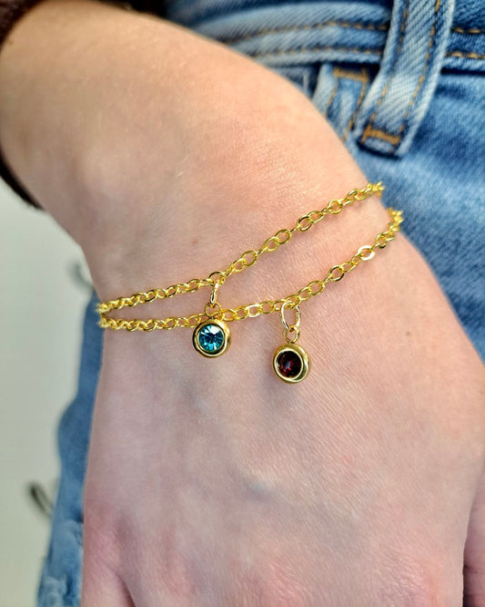 Gold Birthstone Bracelet