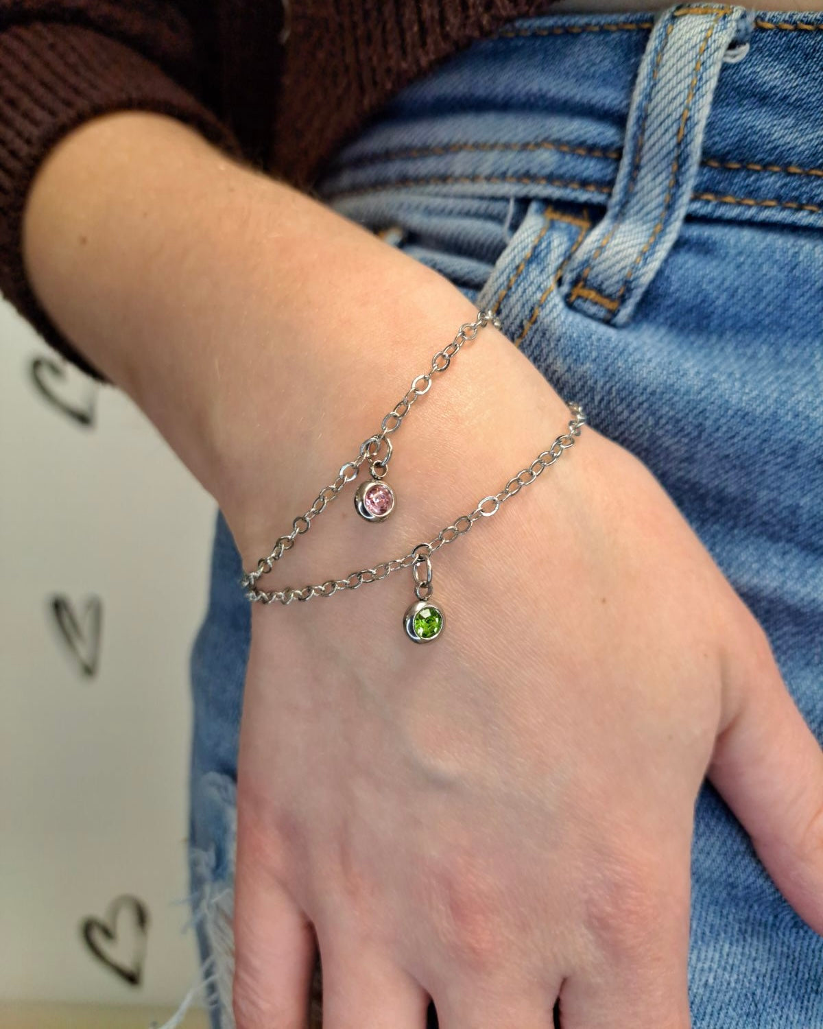 Silver Birthstone Bracelet