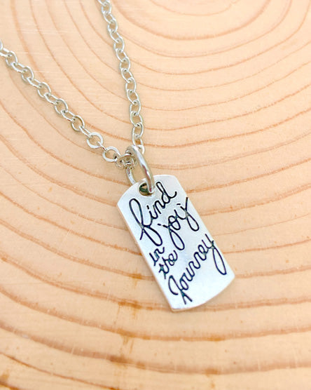 find joy in the journey necklace