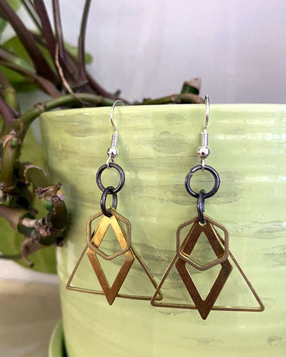 geometric shape shaker earrings, part 2