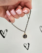 Black Initial + Gold Bracelet