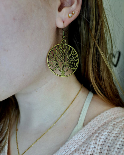 Large Tree of Life Earrings