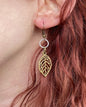 limited edition: gold leaf mixed metal earrings