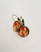 Mums + Ferns Cabochon Drop Earrings