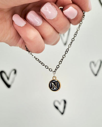 Black Initial + Gold Bracelet