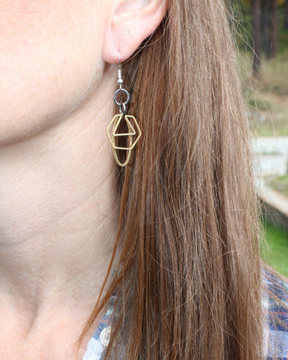 geometric shape shaker earrings