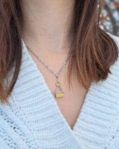 Rectangular Tube Necklace