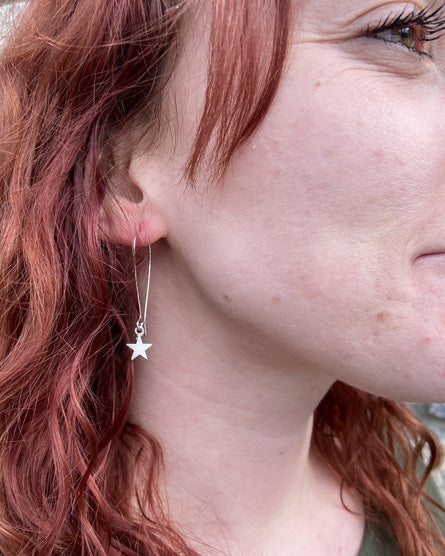 star silver earrings