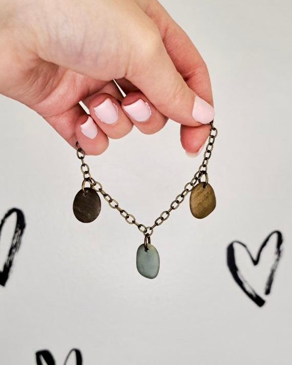 Three Stone Suspended Bracelet