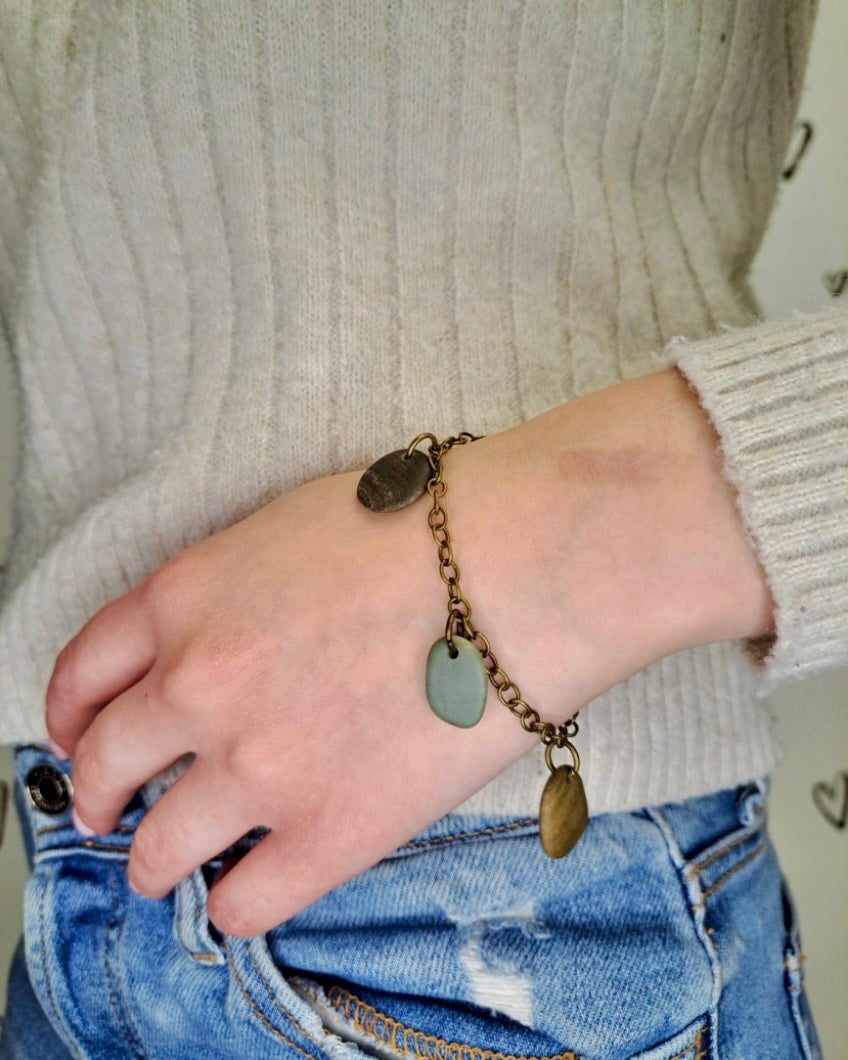 Three Stone Suspended Bracelet