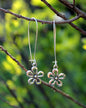 daisy silver earrings